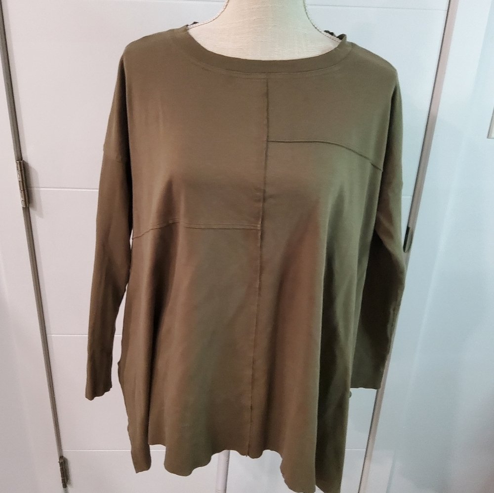 PLANET by Lauren Patchwork Boxy Top One Size